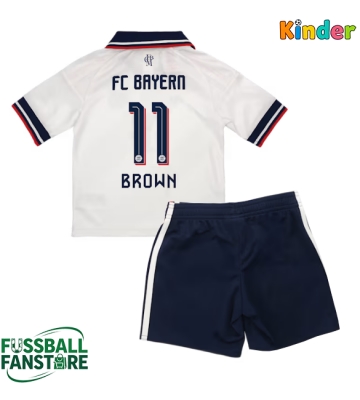 Bayern Munich Nathaniel Brown #11 Replik Auswärtstrikot Kinder 2026-27 Kurzarm (+ Kurze Hosen)